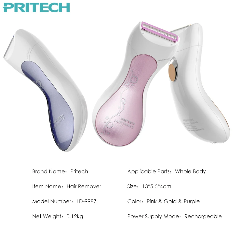 Эпилятор Pritech женский аккумуляторный Электрический депилятор для удаления волос