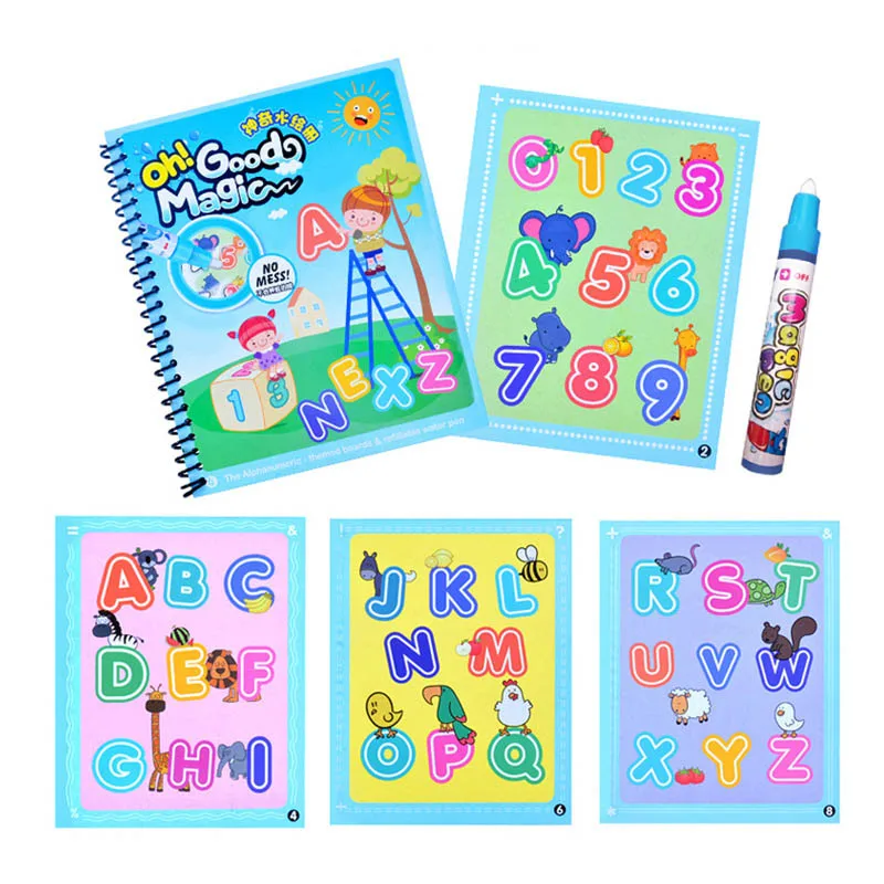 Волшебная книга для рисования водой книжка-раскраска волшебная ручка доска