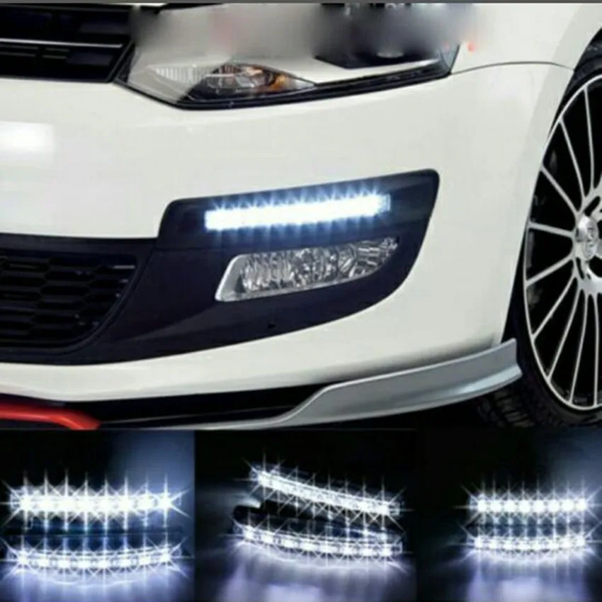 

Авто-Стайлинг DC 12V 2 шт. 8 светодиодный супер яркий дневные ходовые огни дневного светильник Дневной светильник лампы фара дальнего света све...