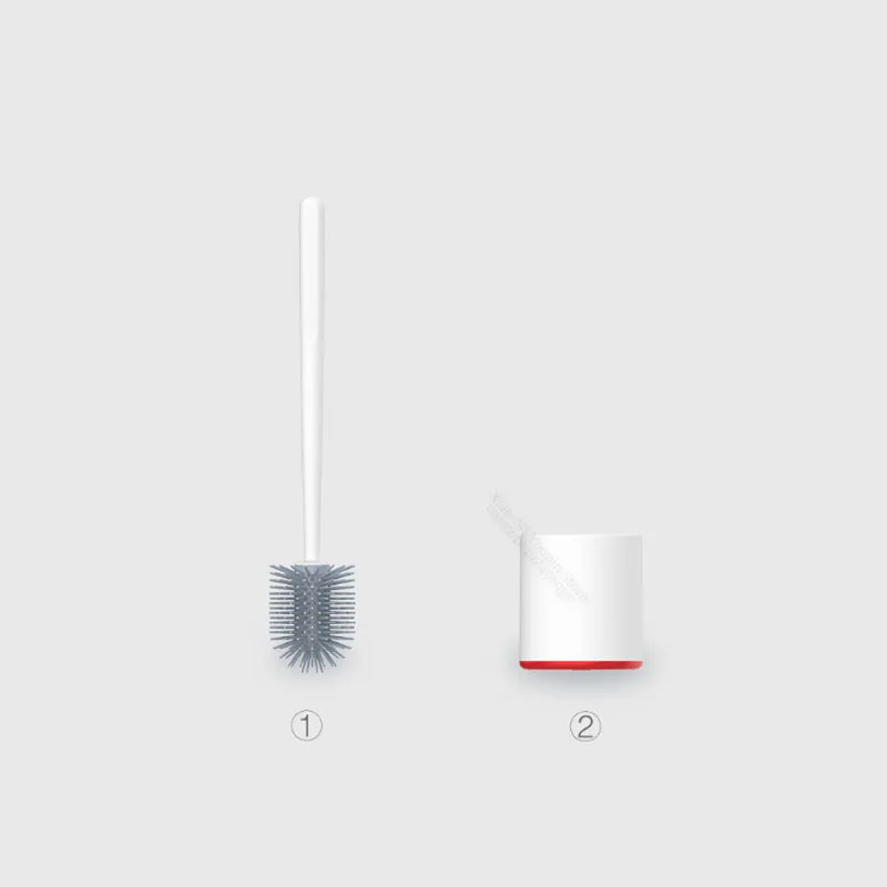 Белый Новинка, Xiaomi Mijia YJ, вертикальное хранение, щетка для унитаза, мягкий клей, щетина, набор для унитаза и кронштейна, для ванной, инструмент для Чистки унитаза - Цвет: Белый