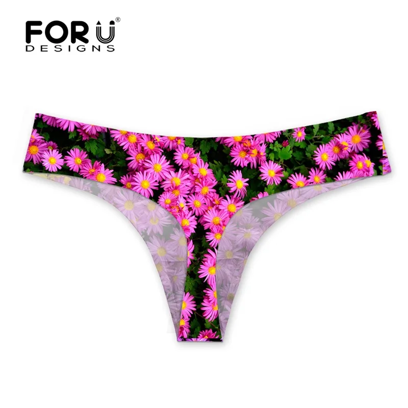 FORUDESIGNS/Модные женские брендовые стринги с 3D красными цветочными листьями, для фитнеса, нижнее белье, невидимые женские щипцы, трусики