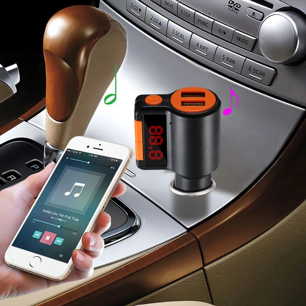 EPULA двойное USB зарядное устройство Bluetooth MP3 плеер Автомобильный fm передатчик
