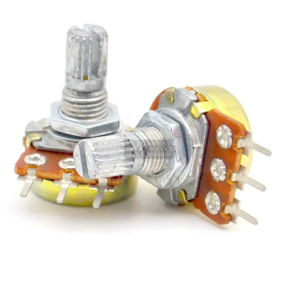 10 шт./пакет WH148 Одноместный соединение усилитель потенциометр B1K L: 15 мм|potentiometer