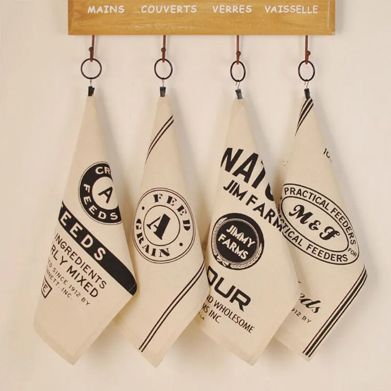 1 шт.. Европейский льняной хлопковый Настольный коврик Экологичные буквенные