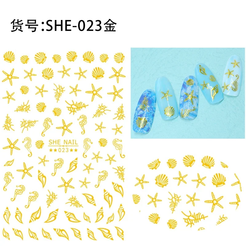 2 листов Самоклеящиеся черный белый золотистый наклейки для ногтей украшения