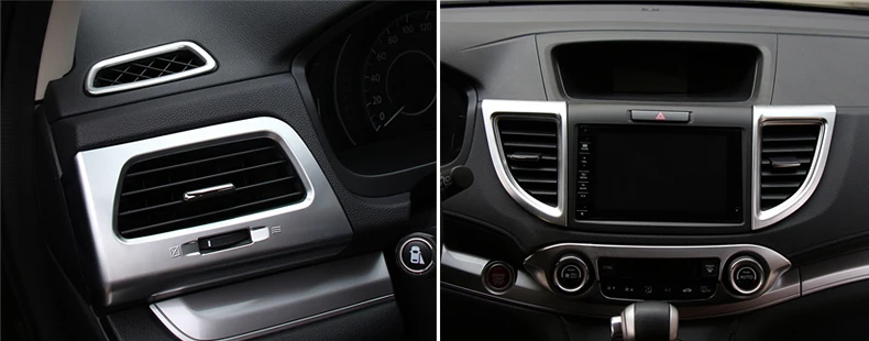Для Honda CRV CR-V 2012 2013 ABS Хром Интерьер кондиционер вентиляционное отверстие крышка отделка Аксессуары