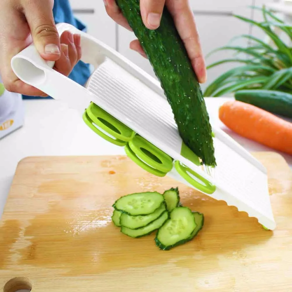 Dehomy Manual Slicers 5 Pcs Stainless Steel Cutting Peeler Grater Multi Vegetable Slicer Carrot Onion Kitchen Accessory | Дом и сад
