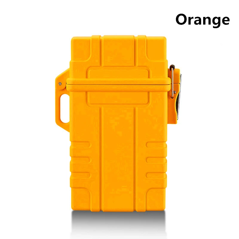 Orange Водонепроницаемый футляр для сигарет с электронная USB Зажигалка военный 20 шт держатель для сигарет контейнер Вольфрамовая плазменная дуговая зажигалка - Цвет: Orange