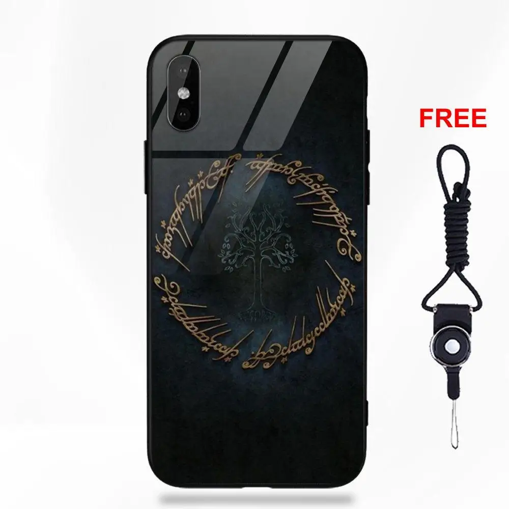 Vvcqod для Apple iPhone 5 5C 5S SE 6 6S 7 8 Plus X XS Max XR мягкая ТПУ Рамка+ закаленное стекло крышка Хоббит Властелин колец Lotr