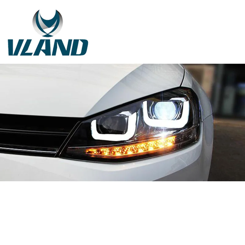 VLAND завод для автомобильных головных ламп Golf MK7 2013-2015 светодиодные фары Golf7 GTI С H7