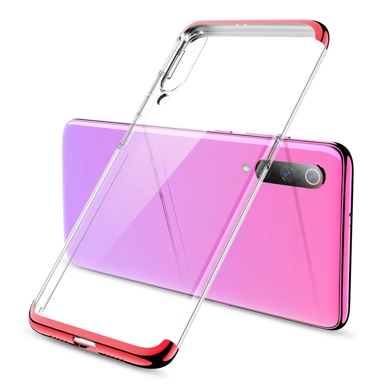 red GKK Прозрачный чехол для Xiaomi Mi 9 чехол с магнитным гальваническим покрытием глянцевый модный жесткий ультра тонкий чехол для Xiaomi Mi 9 - Цвет: red