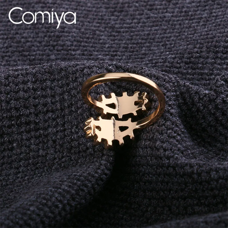 Женское кольцо на палец Comiya Bague Argent золотого цвета с большими глазами|Кольца| |