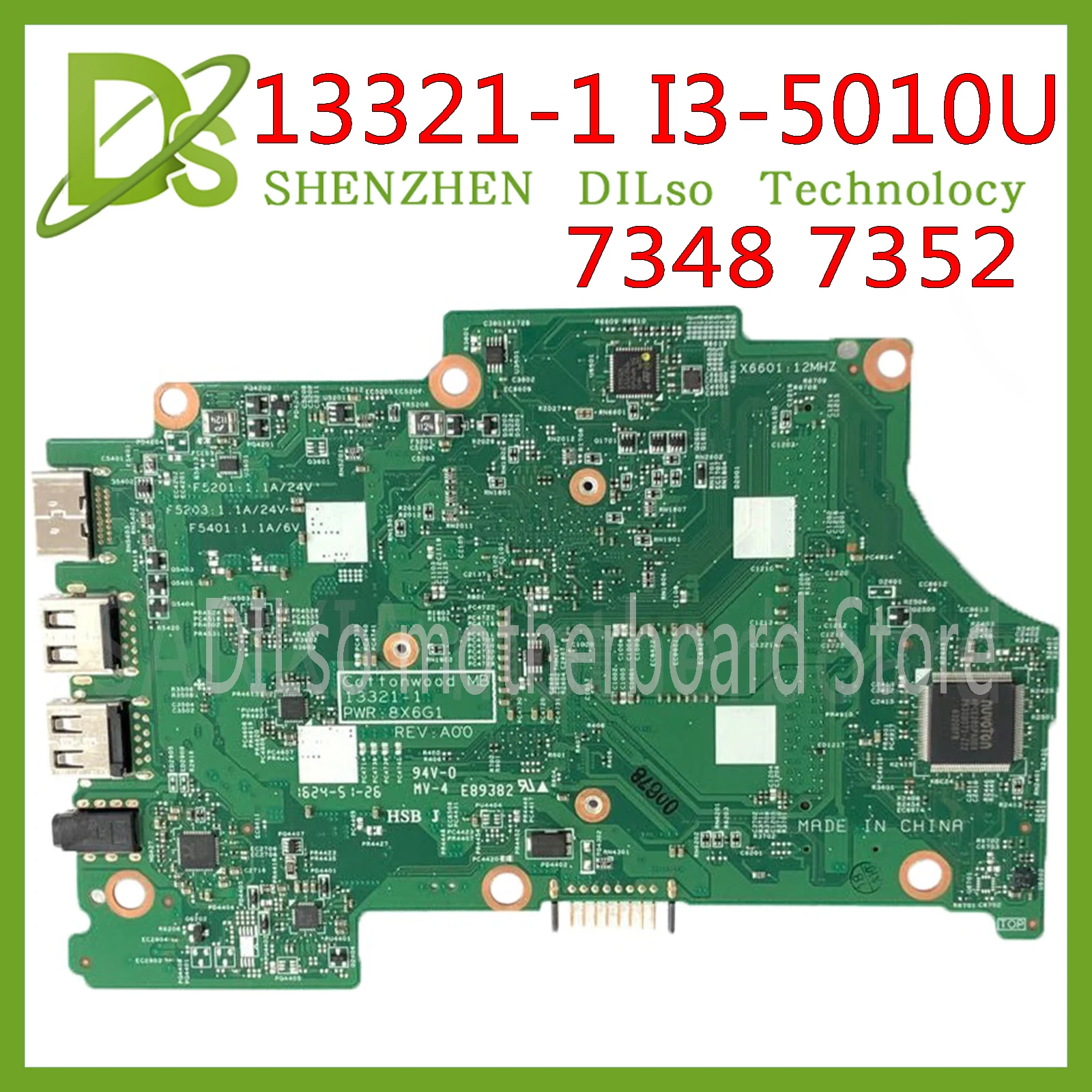 KEFU 13321-1 Материнская плата для Dell Inspiron 13 7348 7352 материнская ноутбука I3-5010U