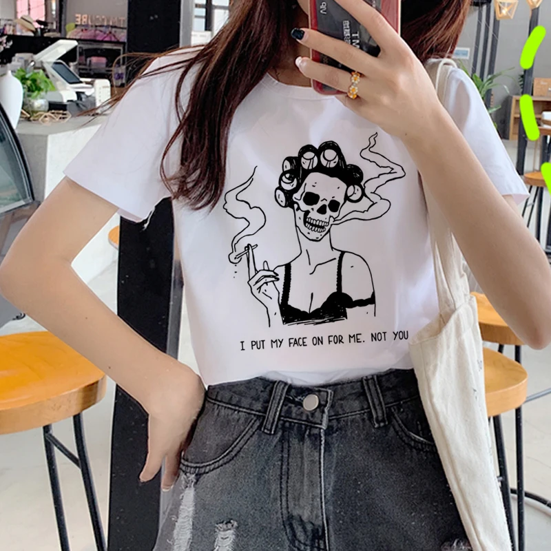 Новая футболка с демоном Сатаной женская мрачным жнецом сатанистом Адом