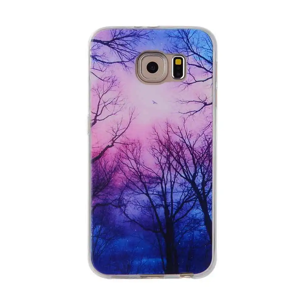 Soft Clear TPU Phone Cases For SamSung Galaxy S6 S7 Edge S8 PLUS Silicone Back Cover Case Coque Floral Cat Flower lace |