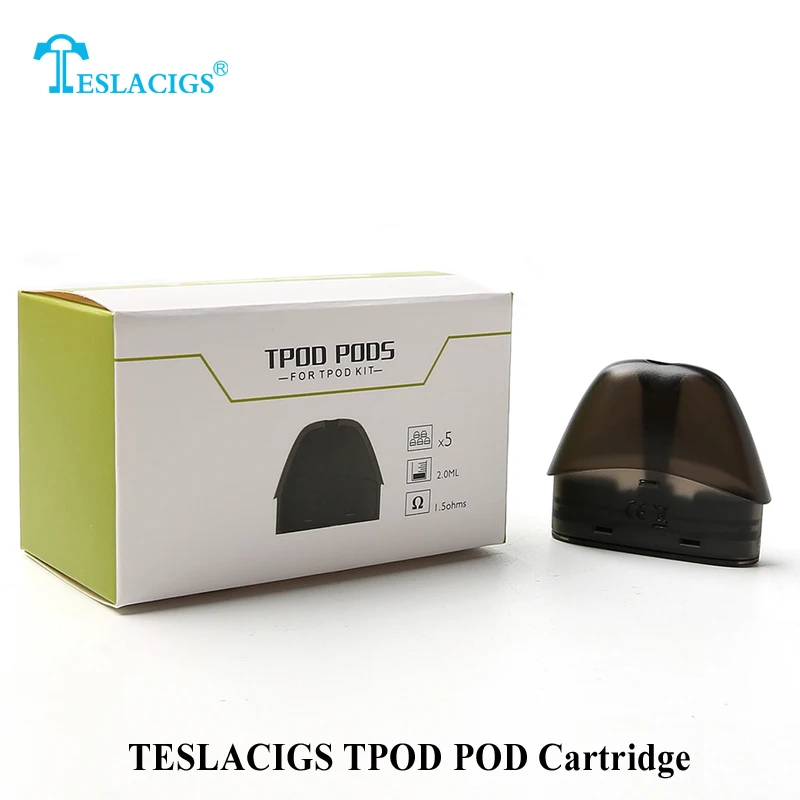 5 шт. оригинальный картридж tesla TPOD 2 мл вейп для teslacigs T pod kit электронная сигарета