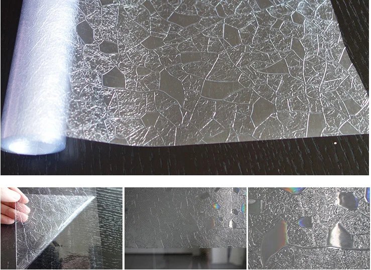 ПВХ статическое Приклеивание витражного стекла декоративная оконная пленка для