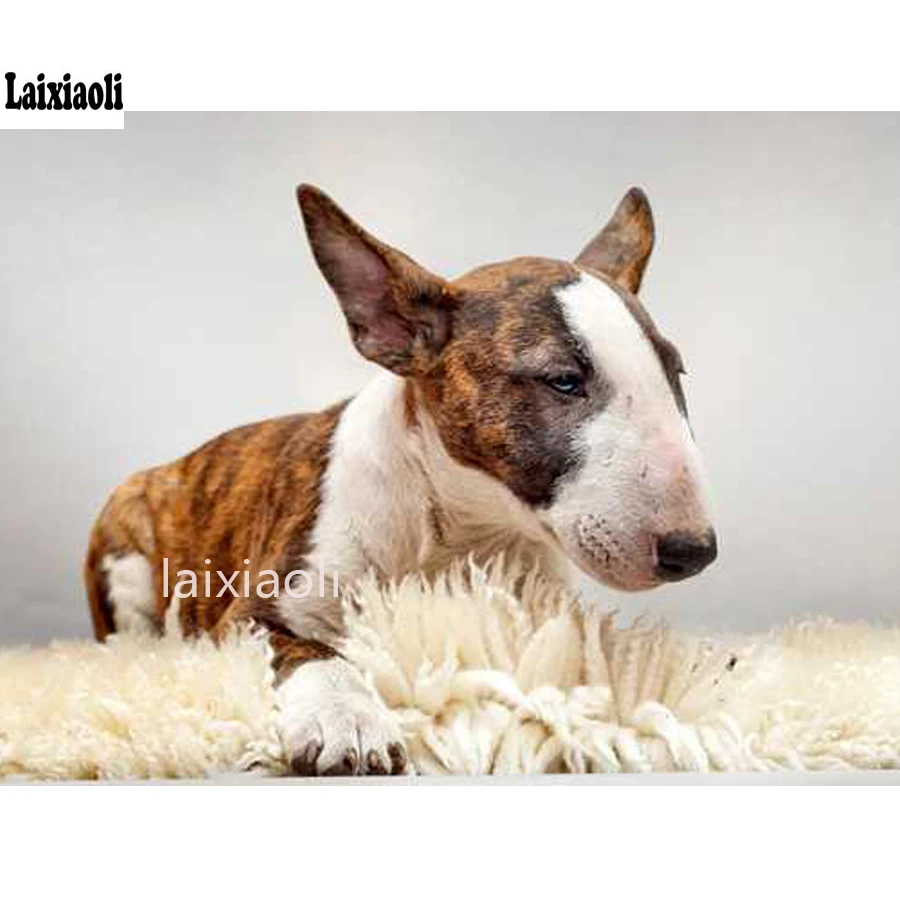 5D алмазная живопись сделай сам питбултерьер собака из смолы полноразмерная