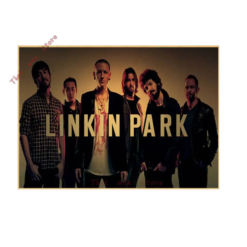 Ностальгическая рок-группа Linkin Park Честера Чарлза БЕННИНГТОНА/крафт-бумага/кафе/Бар плакат/Ретро плакат/42*30 см