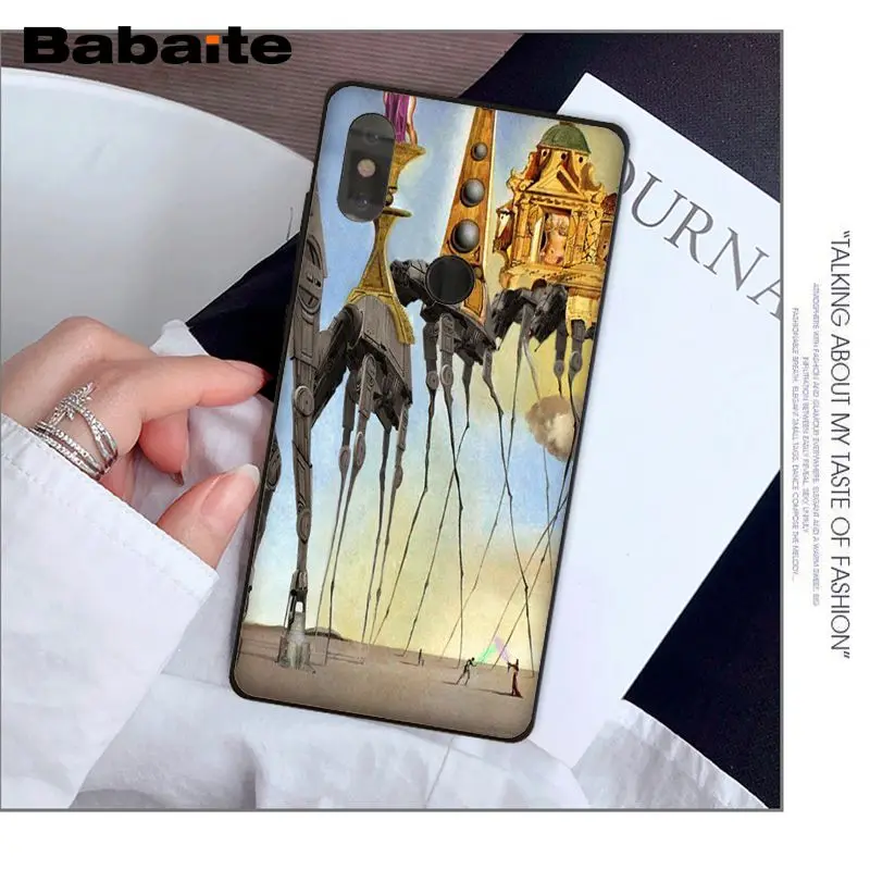 Babaite Salvador Dali Art TPU black Phone Case Cover Shell for Xiaomi Mi 6 Note3 8 8SE Redmi 5 5Plus Note4 4X Note5 Cellphones
