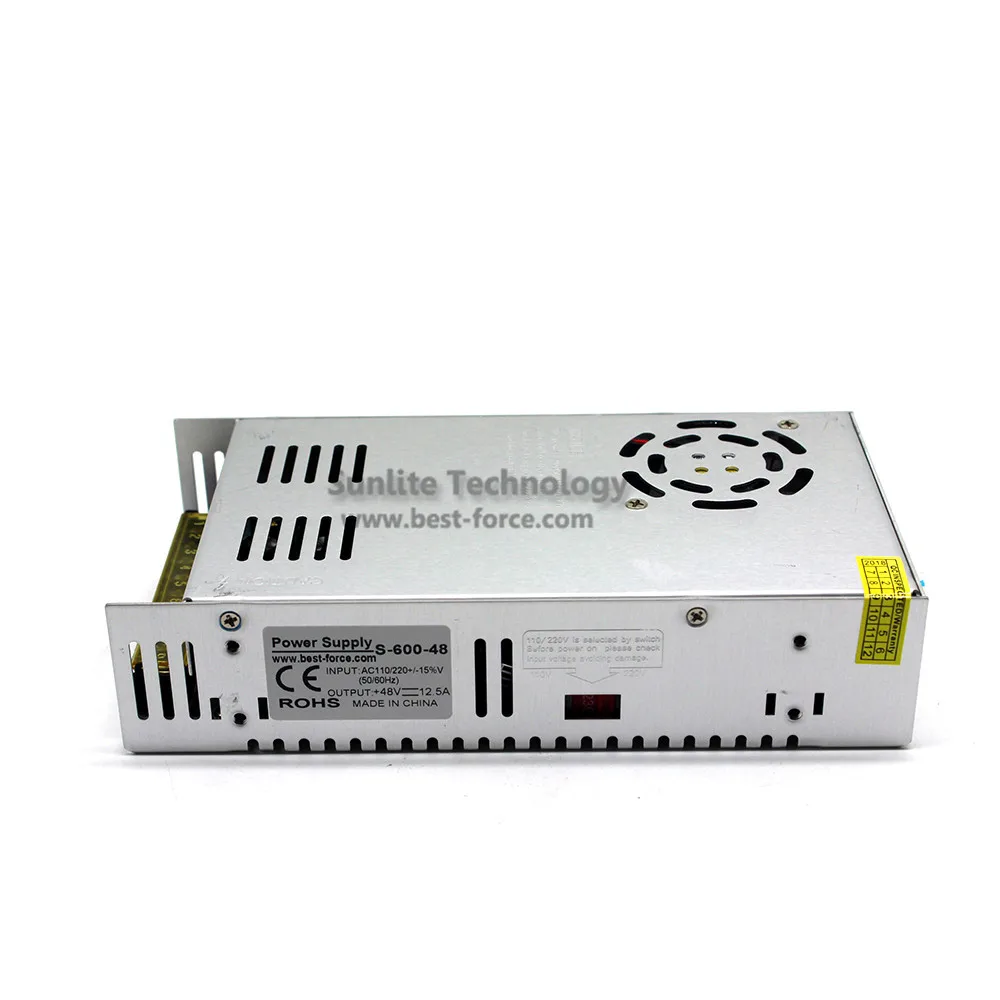 Источник питания постоянного тока 48В 12.5A 600W Светодиодный драйвер Трансформатор
