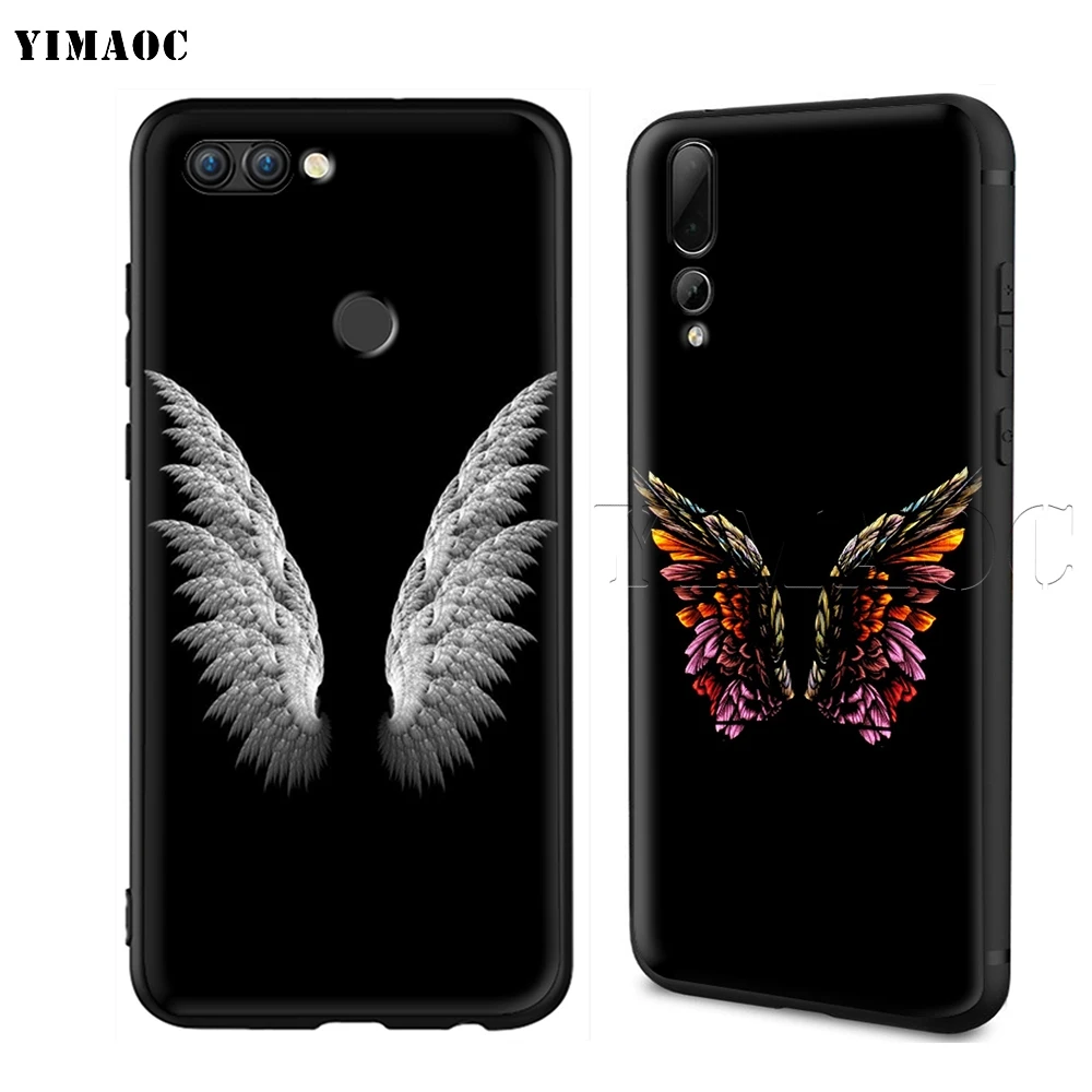 Силиконовый чехол YIMAOC Angel Wings для Huawei Honor Mate P smart Y7 Y9 8C 30 20 10 8x Nova 3i 3 Lite Pro Prime 2018