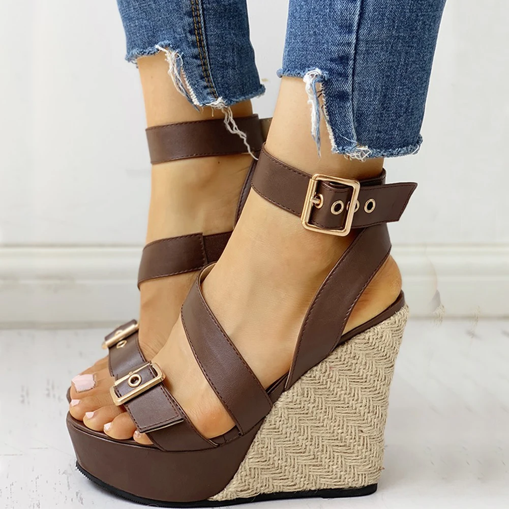 

INS top quality big size 43 gladiator Women Wedges Shoes 2019 Summer Sandals Woman Sexy Party Platform High Heels Shoes Woman