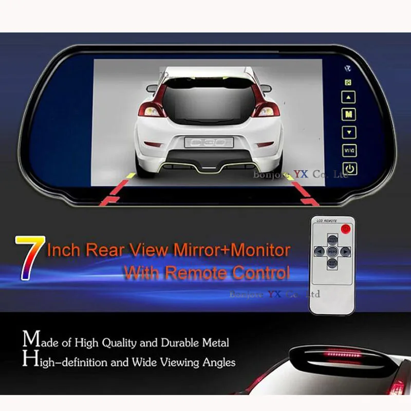 Парктроник 800*480 с высоким разрешением 7-дюймовый автомобильный монитор экран