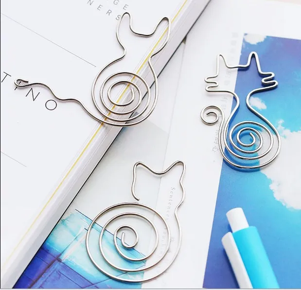 Милый кавайный полый цветок птица кошка металлическая закладка в форме