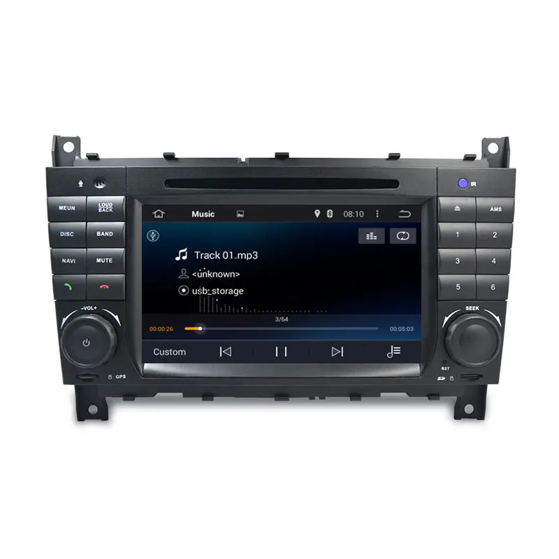 Автомобильный мультимедийный DVD плеер с емкостным экраном Android 9 0 GPS для Benz C Class W203