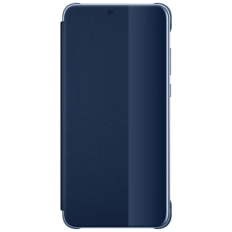 Чехол для huawei P20 Pro, Официальный чехол с окошком для просмотра из искусственной кожи, флип-чехол для huawei P20, чехол для huawei P20 Pro, флип-чехол - Цвет: Темно-синий