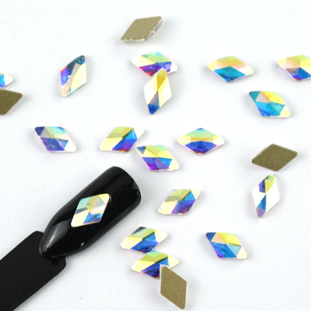 10 шт./лот 13 цветов Стразы для ногтей плоские серебряные розы 3D блестящие