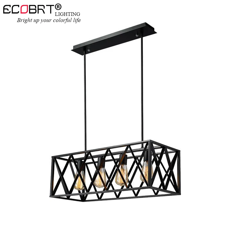 ECOBRT винтажные металлические подвесные светильники промышленный Декор железная