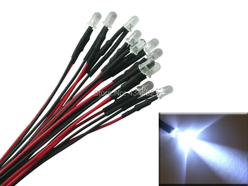 20 шт. 5 мм круглые светодиодные резисторы 12 в пост. Тока|diode led|diode cablediode white |