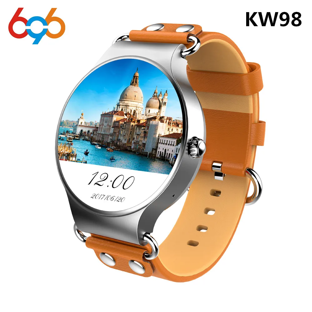 696 Newest KW98 Smart Watch Android 5.1 3G WIFI GPS MTK6580 Smartwatch iOS For Samsung Gear S3 PK KW88 | Электроника