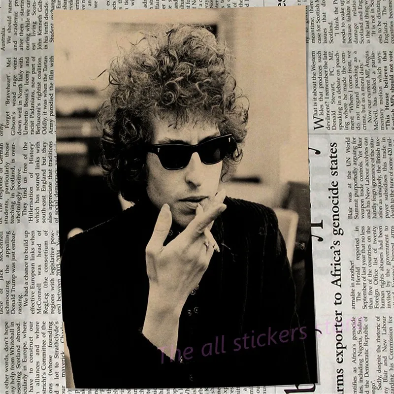 Постер Боба Дилана. Крафт бумага декоративная живопись плакаты народным поэтом