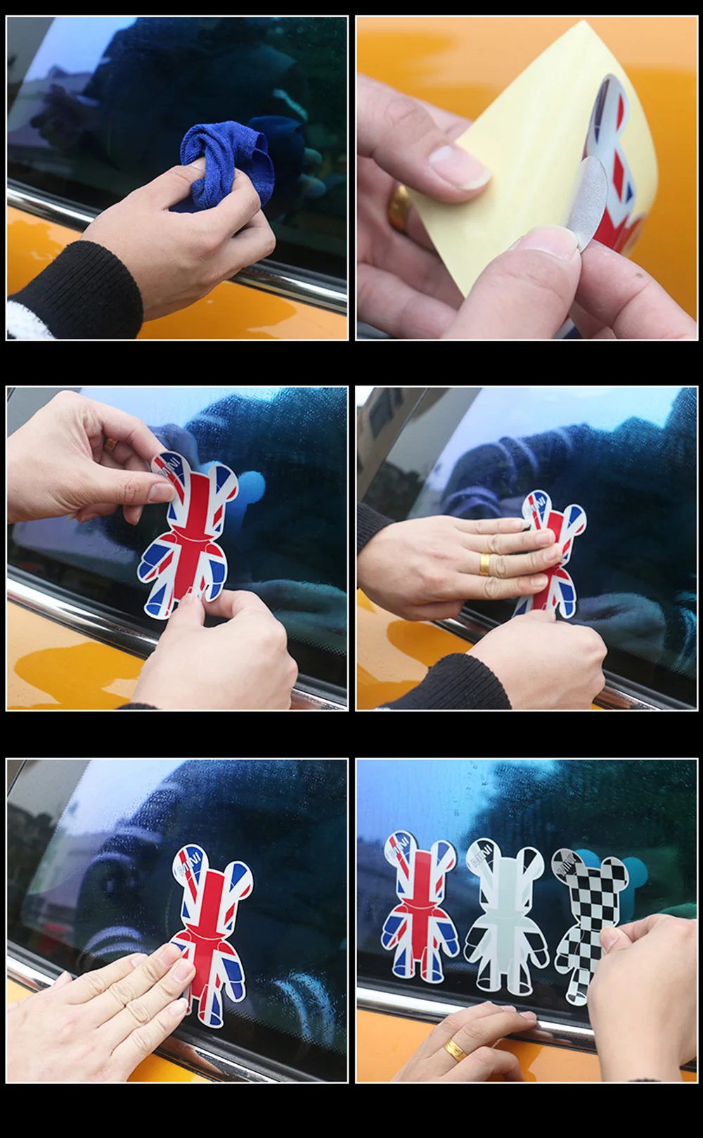 Юнион Джек угрюмый медведь автомобиля окна тела наклейка для Mini Cooper One JCW F54 F56 F55 F60 R56 R55 R60 земляк аксессуары