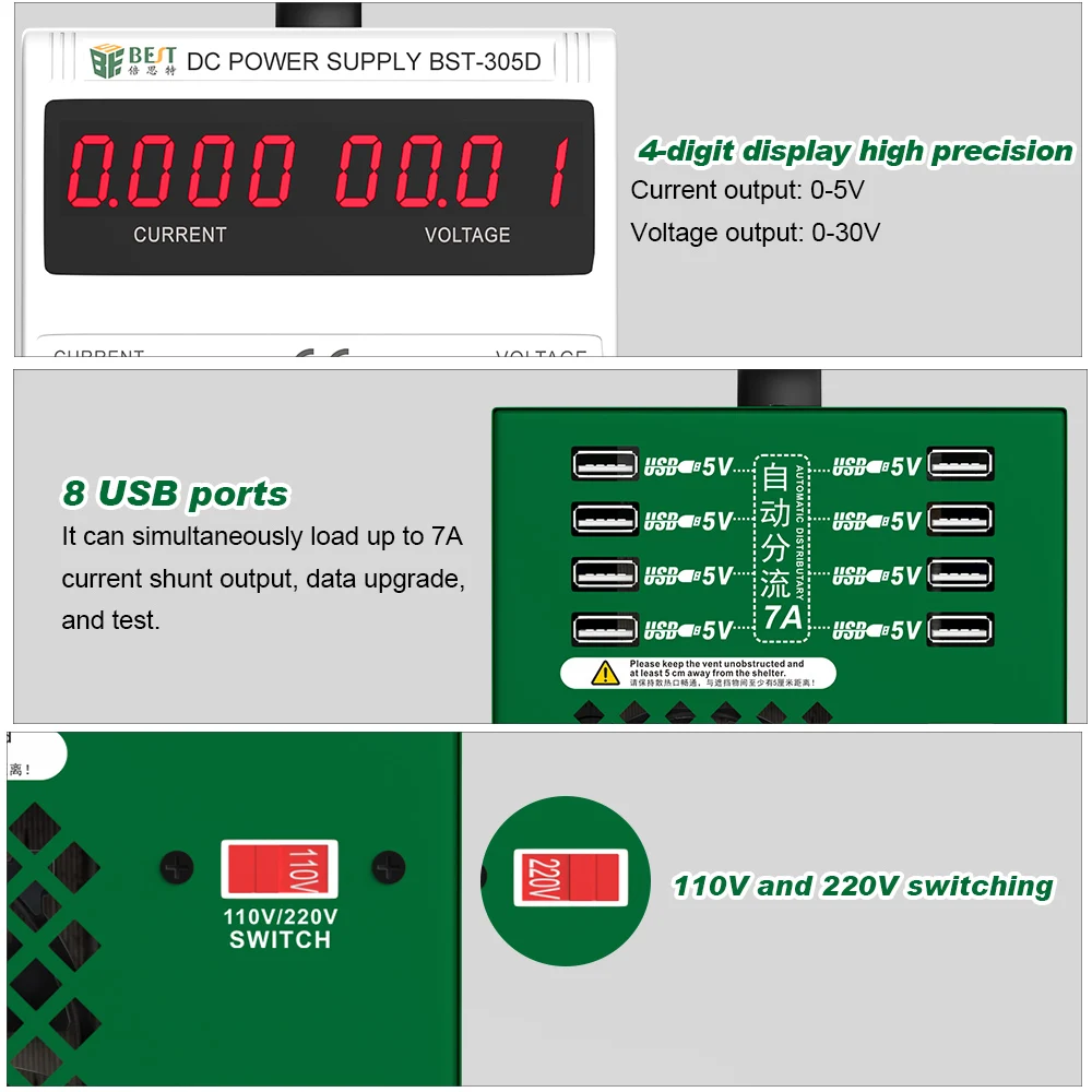 Лучший 305D Новый 30 в 5A AC DC Регулируемый Импульсный Светодиодный источник питания с