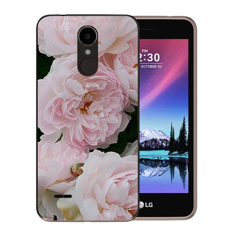 Luxury Flexible For LG K4 2017 Phone Case EU Version Pinky Pattern Soft Silicon TPU Full Protective X230 Shell |
