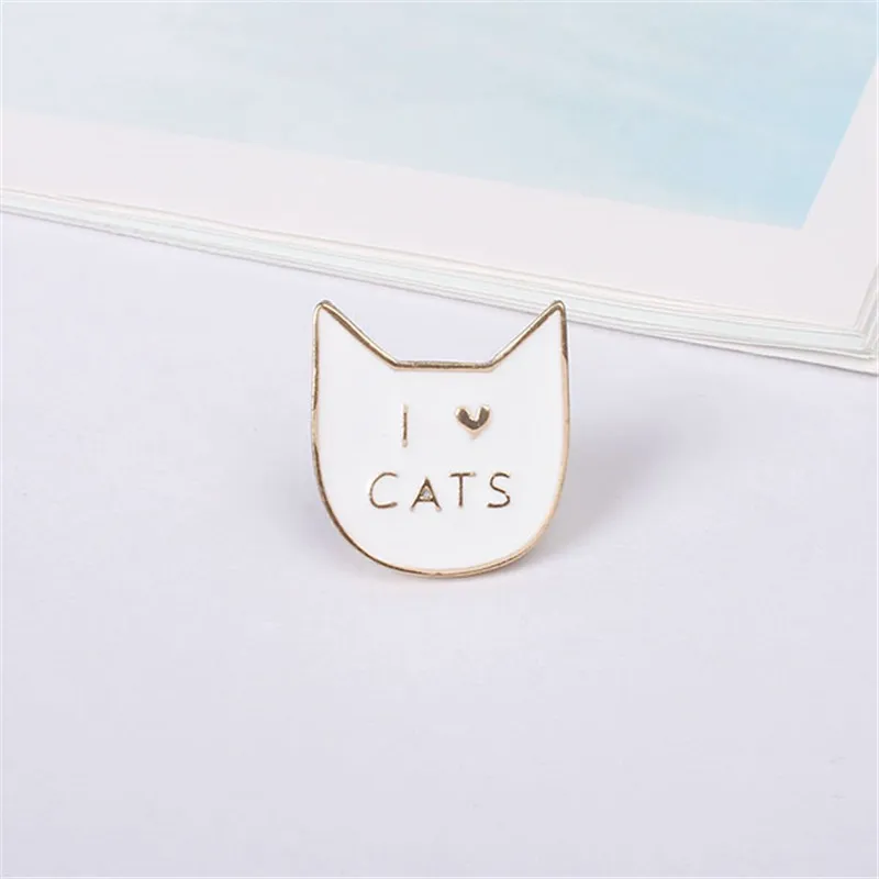 Бесплатная доставка броши с надписью Love a group of cat-кошки покерный воротник ремень