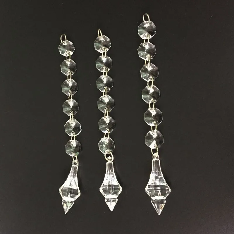 12 шт. акриловый кристалл прозрачный бисер гирлянда восьмиугольная бисерная