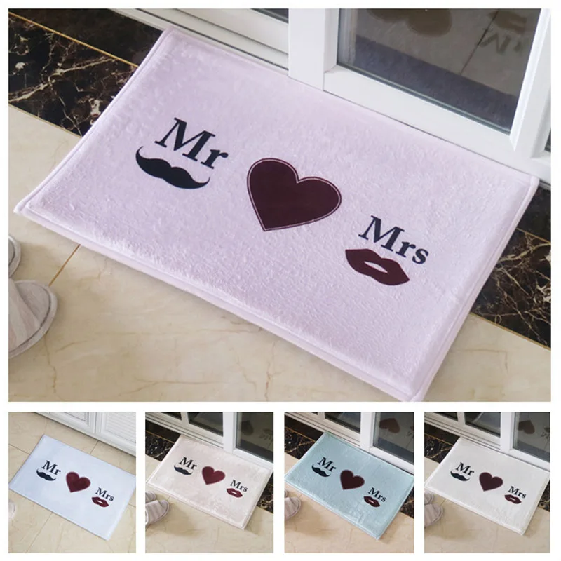 Кухонные коврики противоскользящие для домашнего декора Mr Mrs Heart кухонные ковры