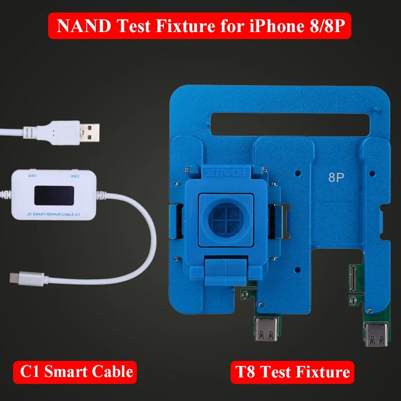 for 8 8P JC T7 T8 NAND устройство для тестирования жесткого диска с JC C1 смарт-кабелем для iPhone 6S/6SP/7/7 P/8/8 P анализ неисправностей материнской платы - Цвет: for 8 8P