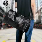 LIELANG кожаная сумка, мужская дорожная сумка, водонепроницаемая Вместительная дорожная сумка, спортивная сумка, многофункциональная сумка-тоут, повседневная кросс-боди