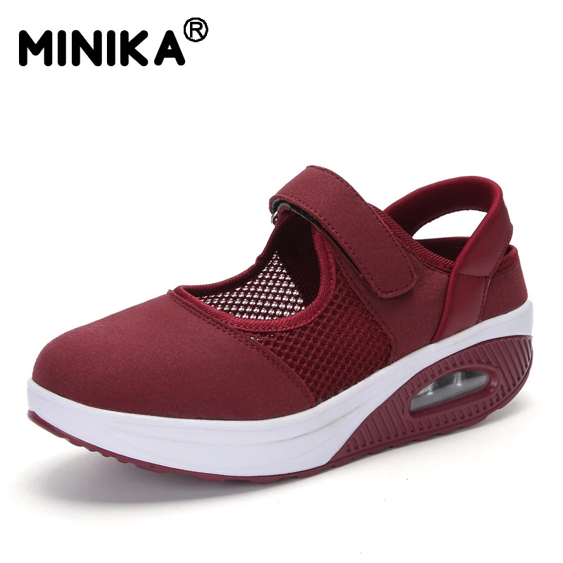 MINIKA/; женская обувь; дышащие кроссовки из сетки; женская обувь на плоской подошве; модная повседневная обувь; сезон лето-осень; обувь, увеличивающая рост