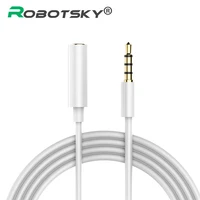 robotsky universial 3 5mm audio extension cable 4 pole male to female headphone extension code for mp3 phone tablet desktop