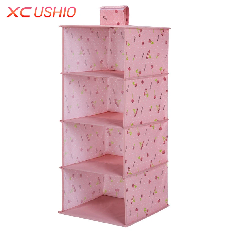 Multilayer Wardrobe Hanging Storage Bag Moistureproof Clothes Toys Organizer Magic Tape Closet Container Box|box fruit|box ribbonbox fan |