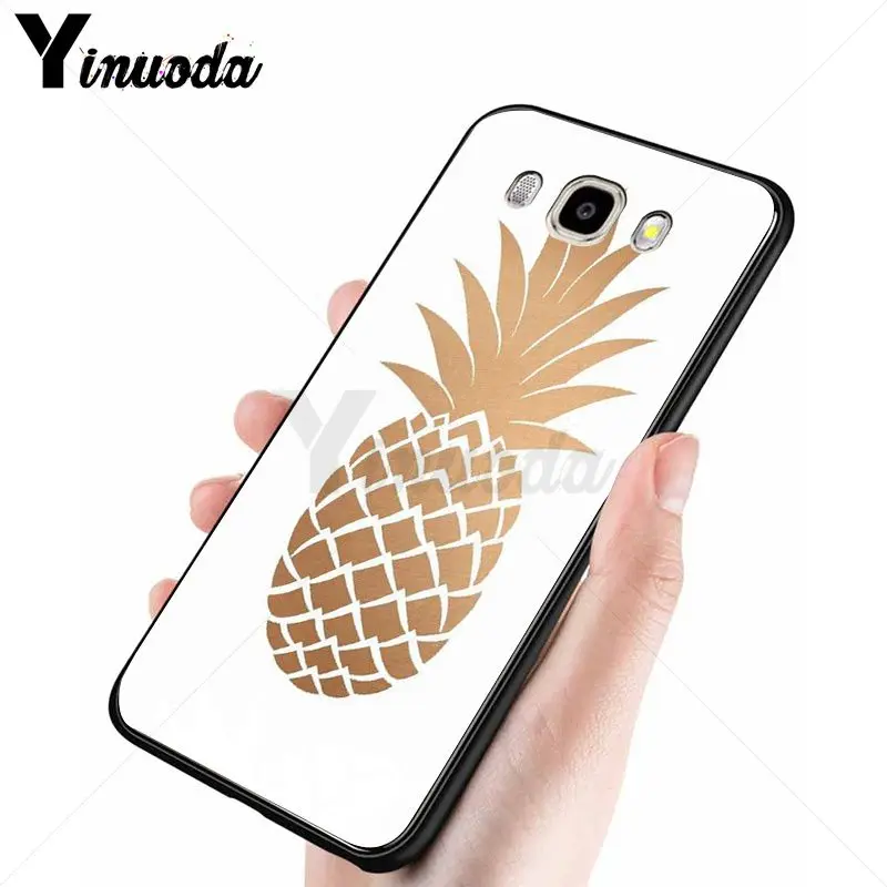 Yinuoda Summer Delicious Fruit Cute gold Pineapple Phone Case For Samsung Galaxy j6plus j7 prime j8 j2 j4plus 2018 cover | Мобильные