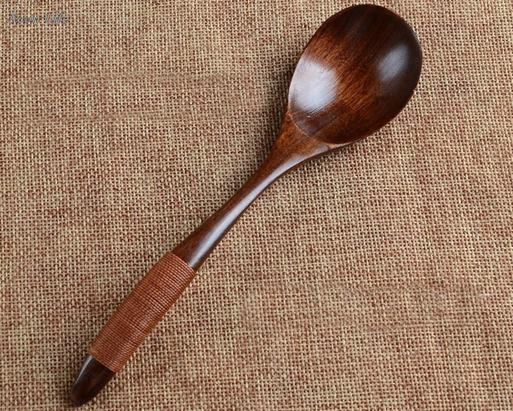 Лот деревянная ложка бамбуковая кухонная утварь инструмент суп чайная Питание