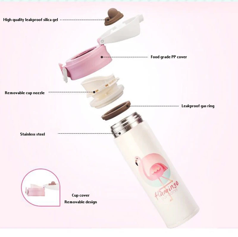 500 мл туристическая кружка термос для воды из нержавеющей стали с двойными